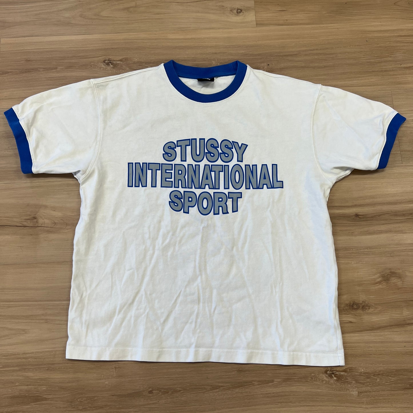 Stussy Sport Ringer Tee Off White