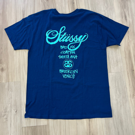 Stüssy World Tour Tee Navy