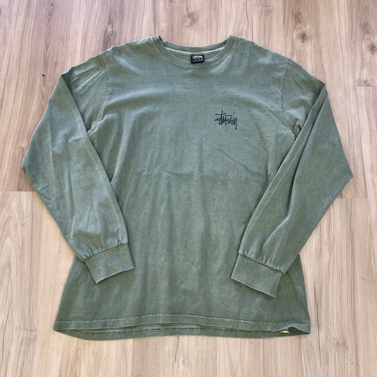 Stussy BAsic Logo L/S T Short Olive
