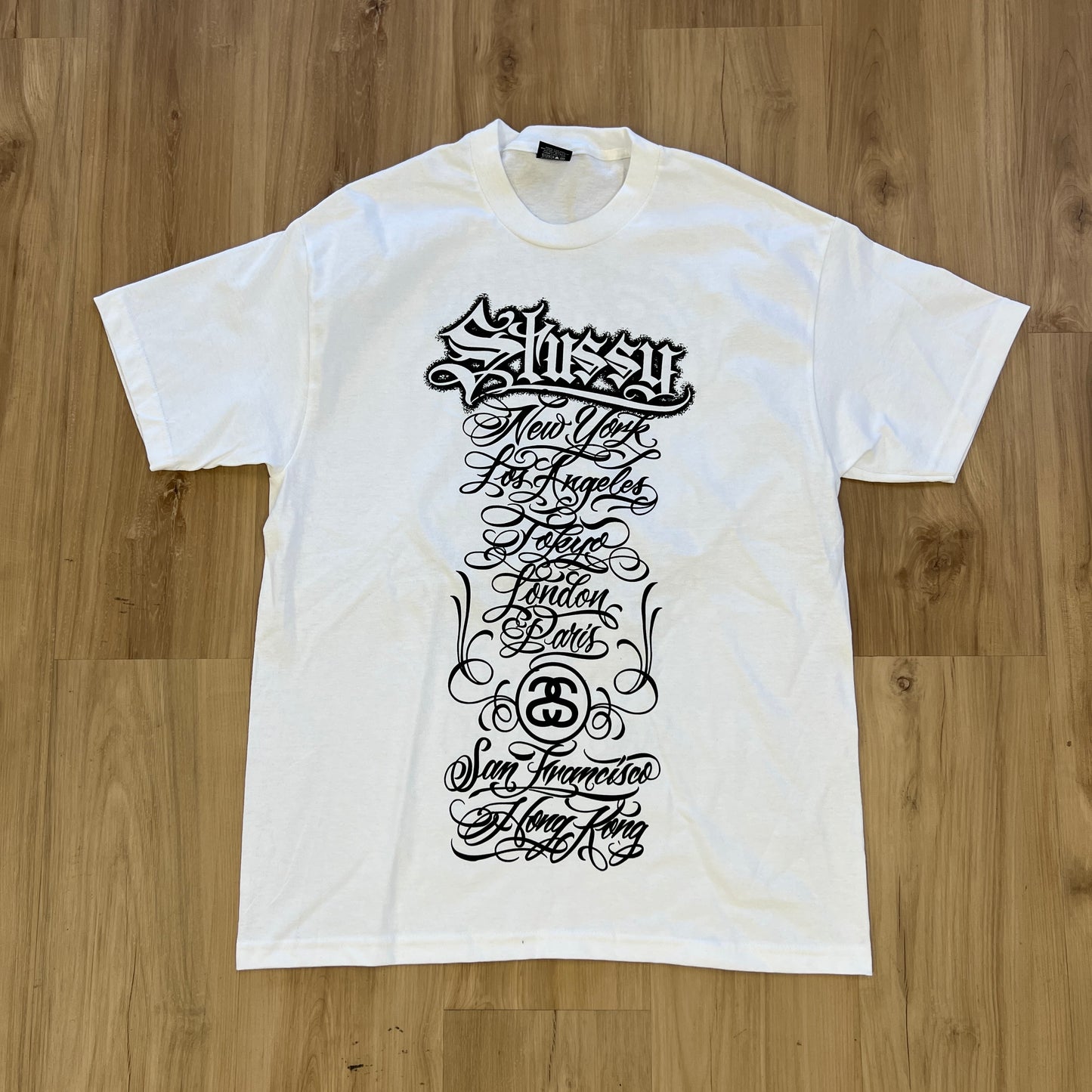 Stussy World Tour 2006 Mister Cartoon White Tee Limited Edition