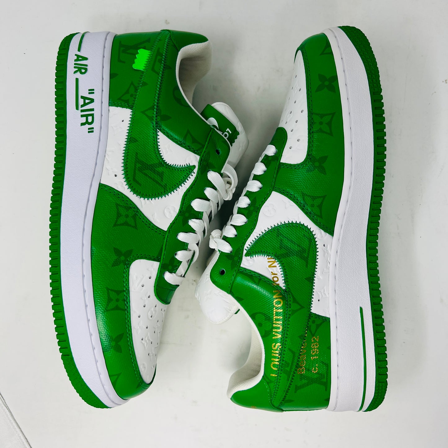 Louis Vuitton Nike Air Force 1 Low By Virgil Abloh White Green