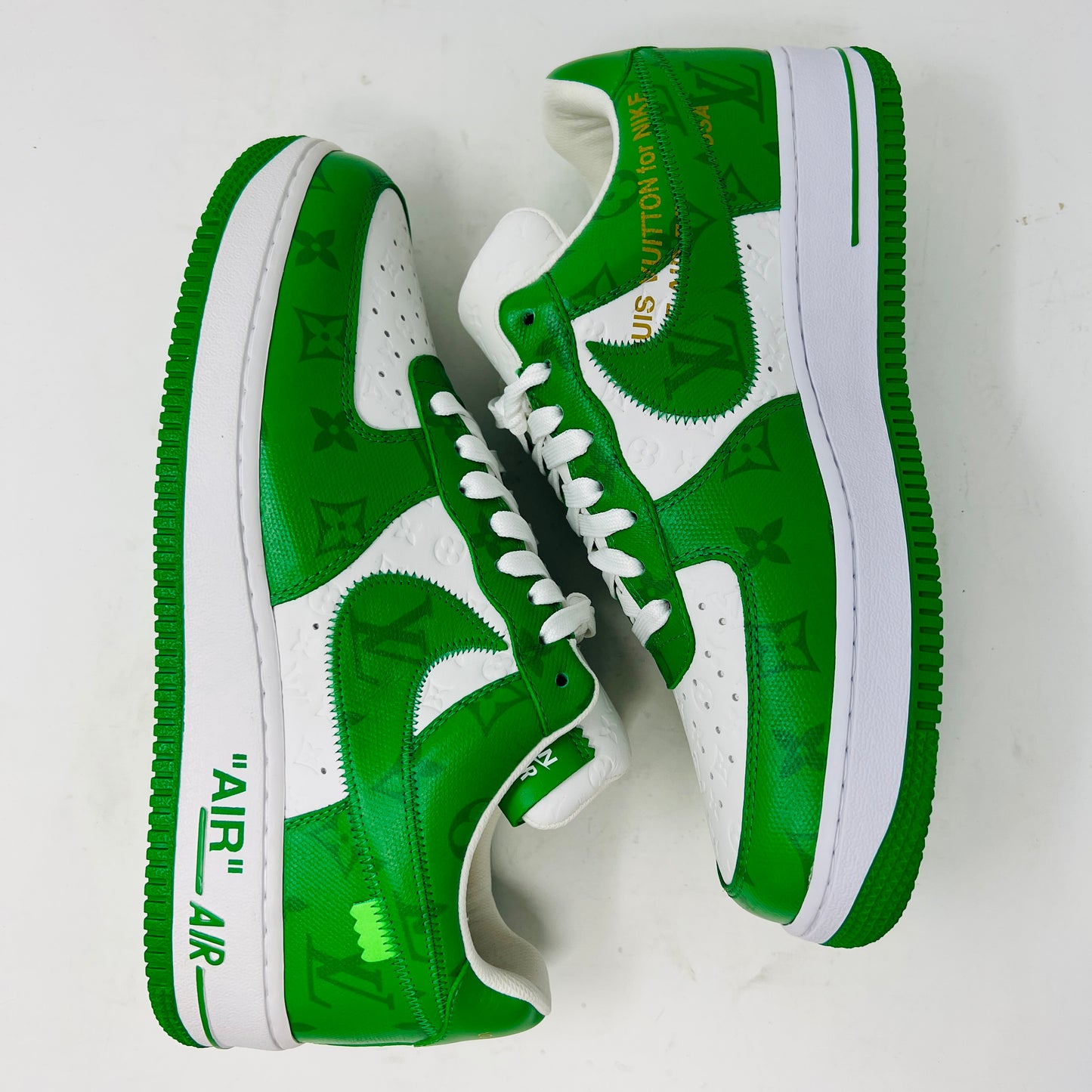 Louis Vuitton Nike Air Force 1 Low By Virgil Abloh White Green