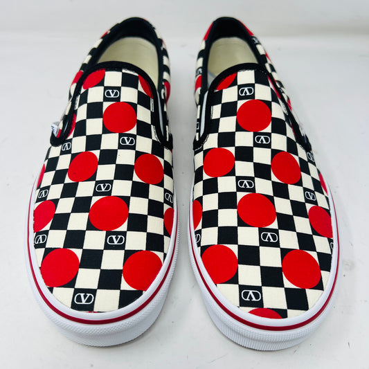 Vans Classic Slip-On Valentino Garavani Checkerboard Big Dots Black White Red (SAMPLE)