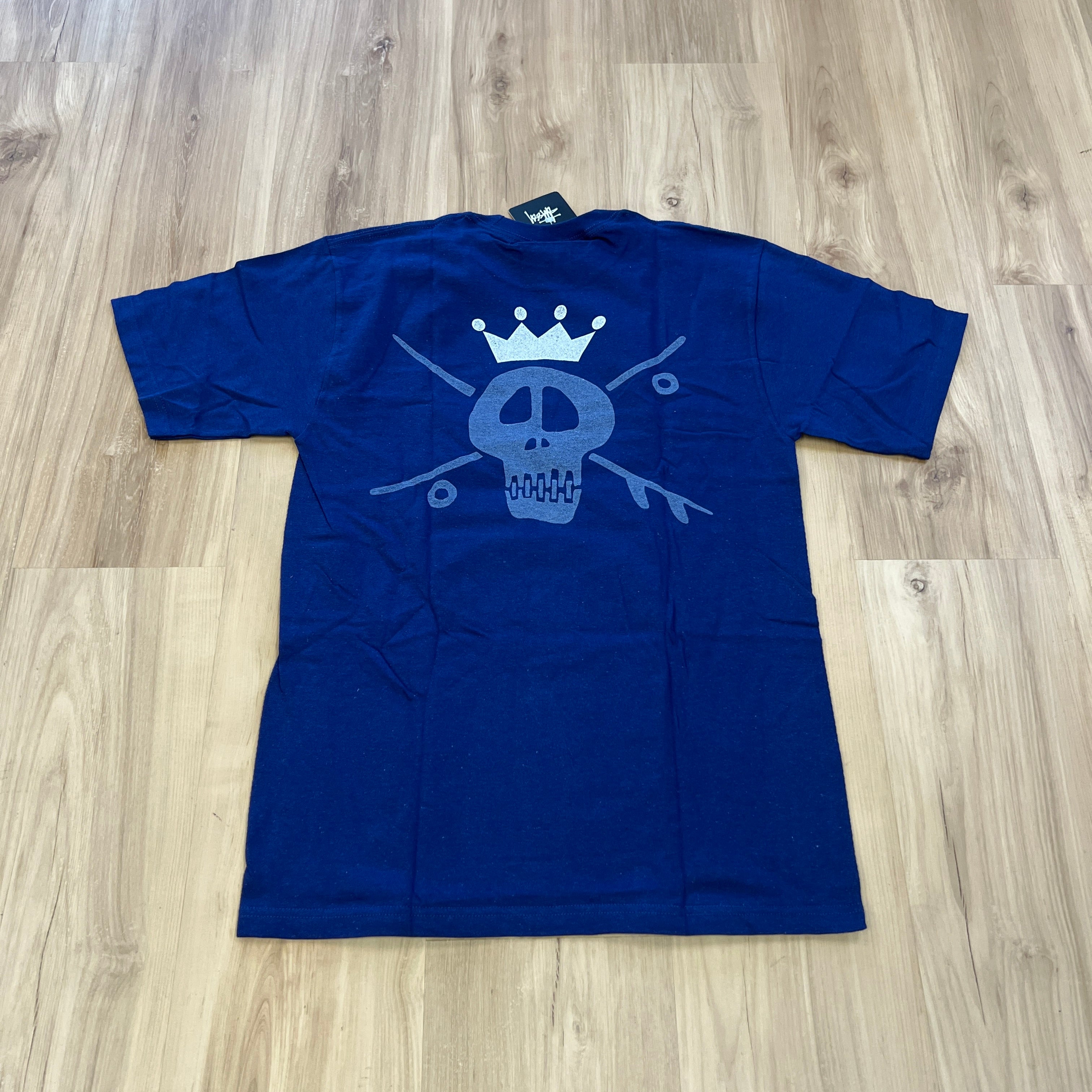 Stussy Crown Skull Cross Bones Tee Navy – Holy Ground