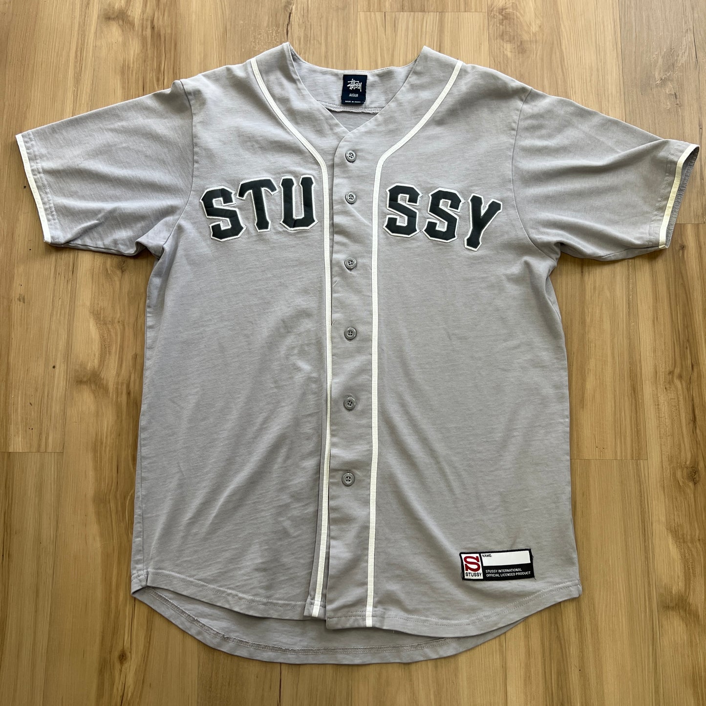 Stussy Varsity Baseball Jersey Grey