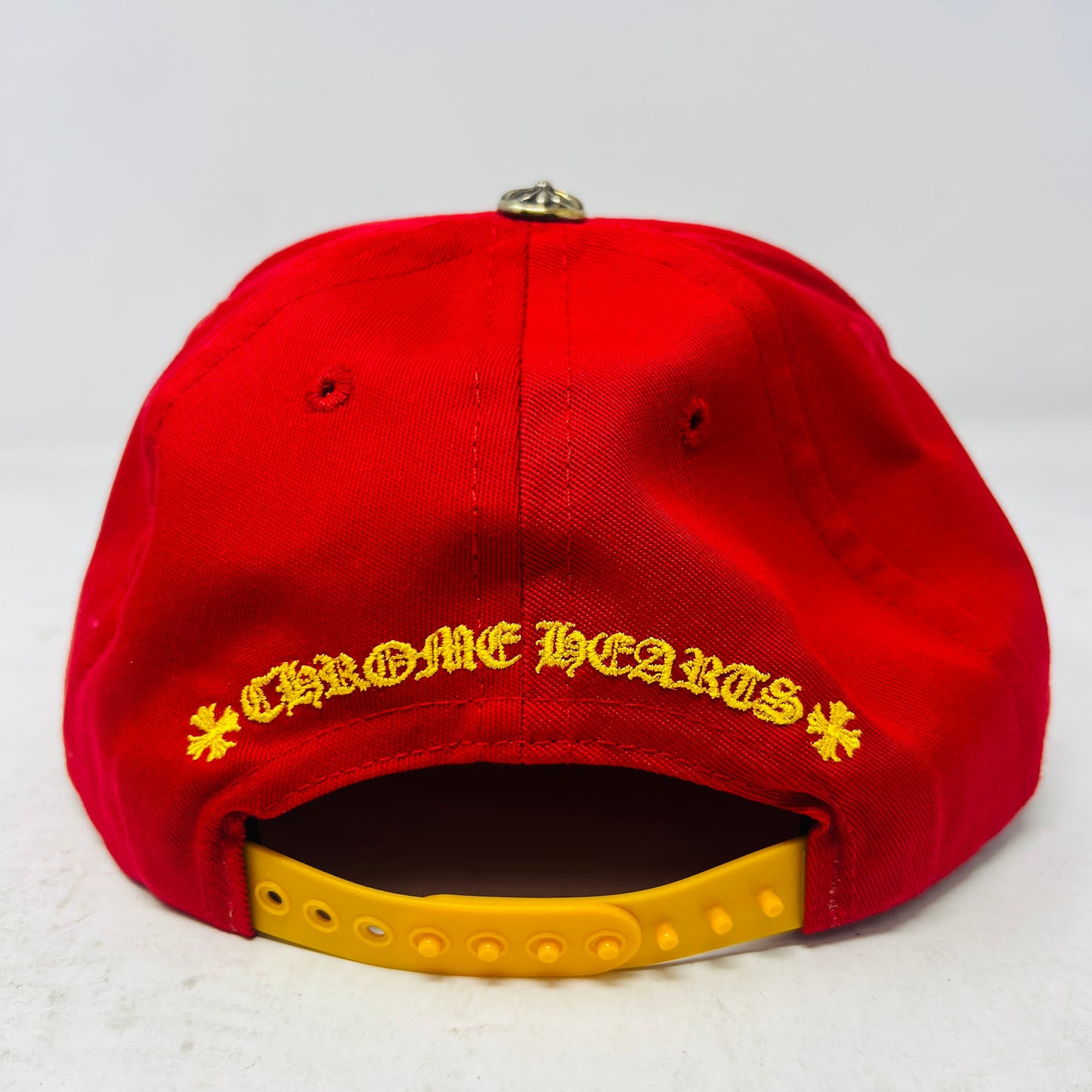 Chrome Hearts CH Silver Button Hat Red/Yellow