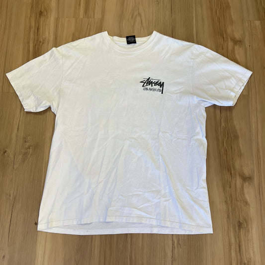 Stüssy "Stock Los Angeles" tee White