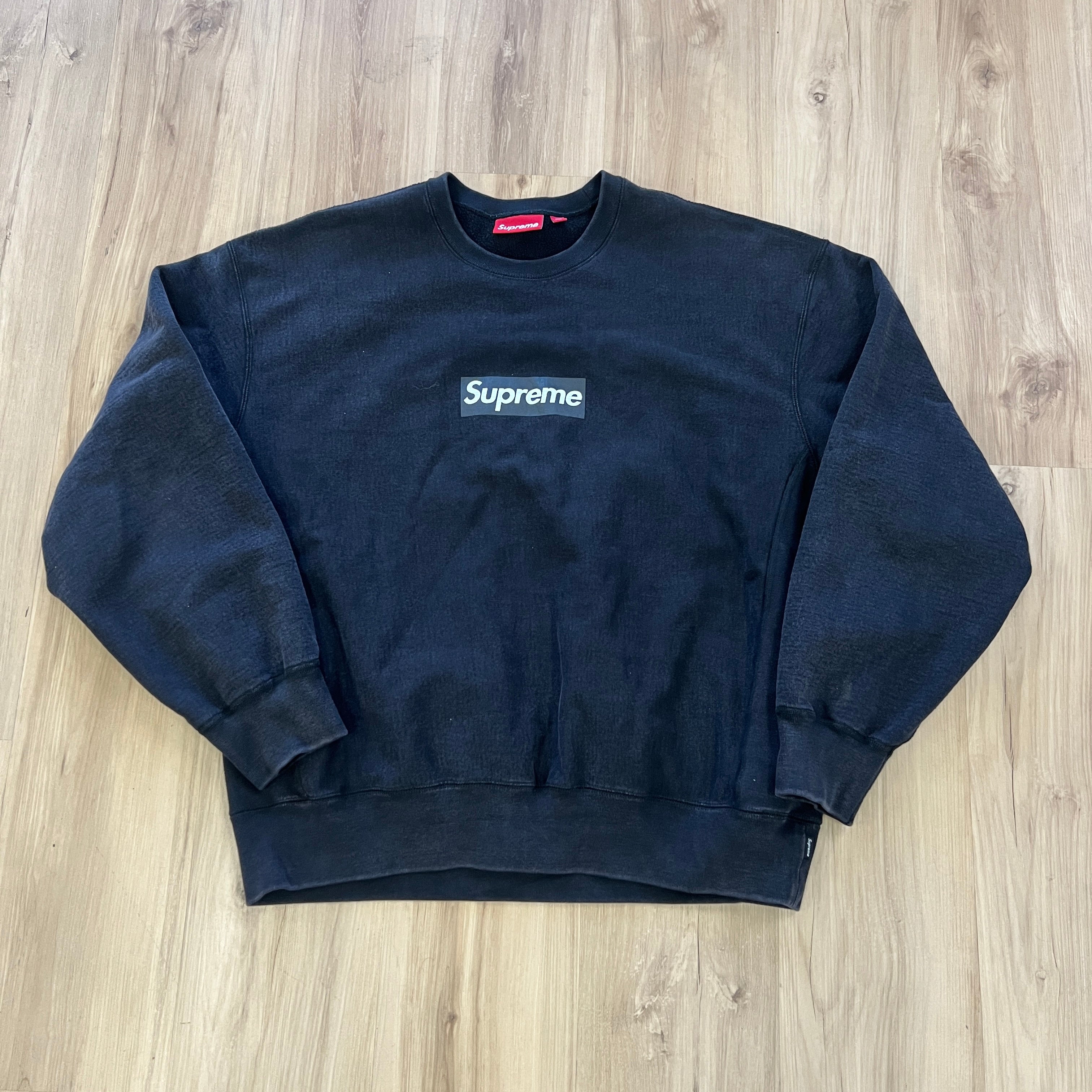 Supreme　Washed Box Logo Crewneck Supreme Washed Box Logo Crewneck Black – Holy Ground