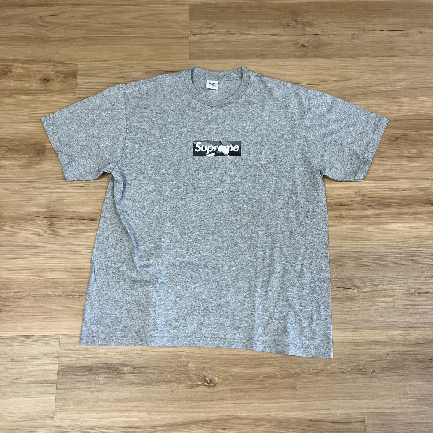 Supreme Emilio Pucci Box Logo Tee Heather Grey/Black