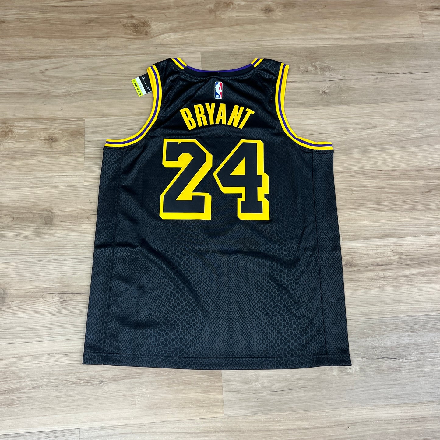 Nike Los Angeles Lakers Kobe Bryant Black Mamba City Edition Swingman Jersey Black/Gold