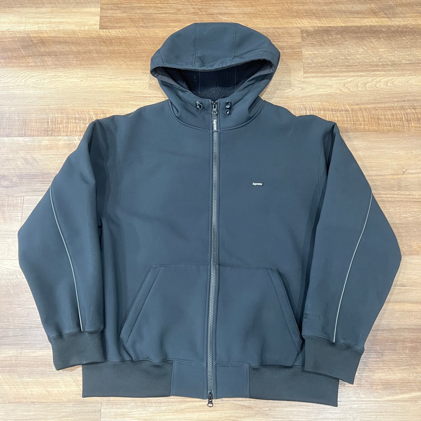 Supreme WINDSTOPPER Zip Up Hooded Sweatshirt Black