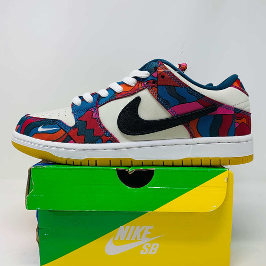 Nike SB Dunk Low Parra sneakers, brand new with extra teal laces, 2021.