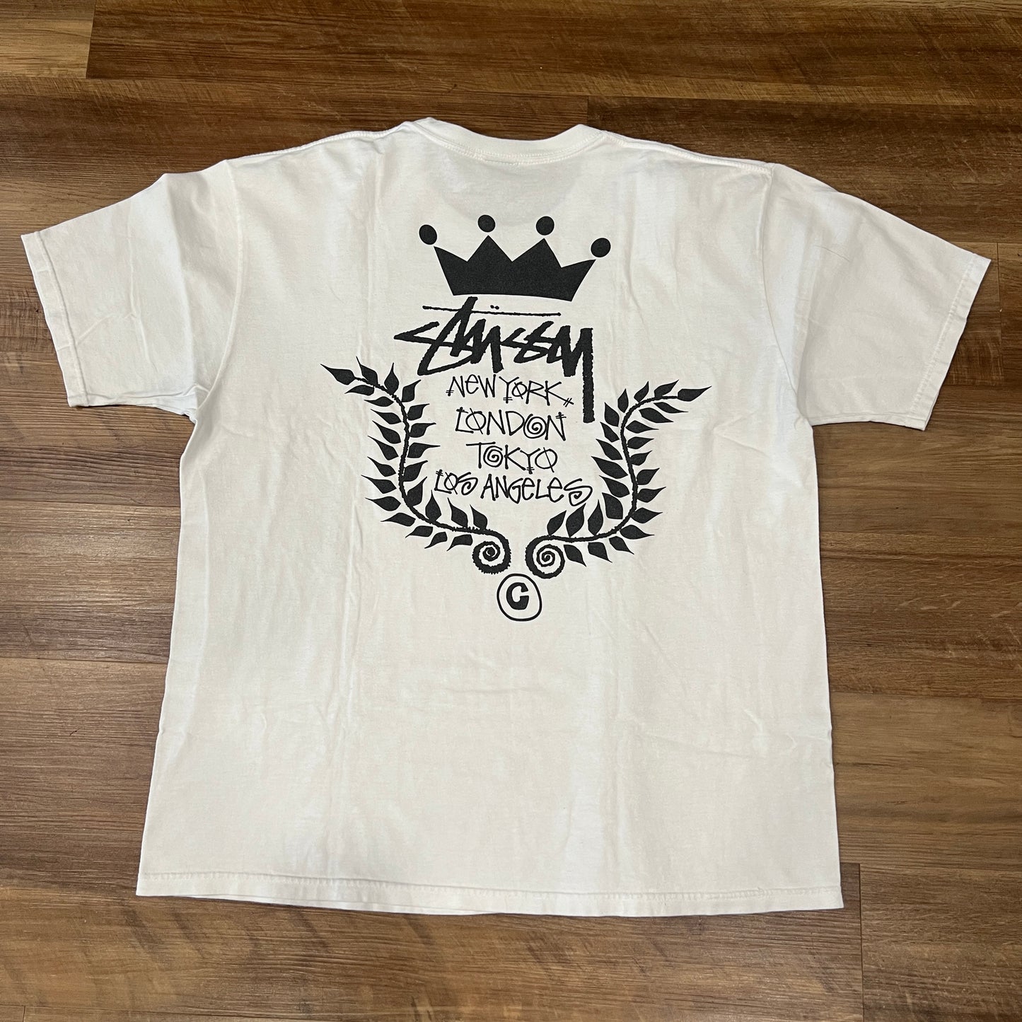 Stussy Crown Wreath Tee White
