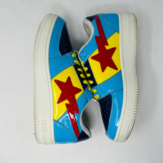 A Bathing Ape Bape Sta Low Color Block Yellow Navy Baby Blue