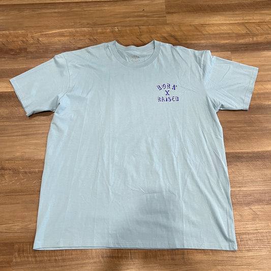 Born X Raised "BIRDS OF PARADISE” Tee Light Blue