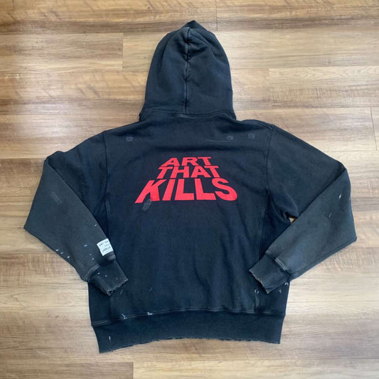 Gallery Dept. Art That Kills Graphic Print Hoodie Black