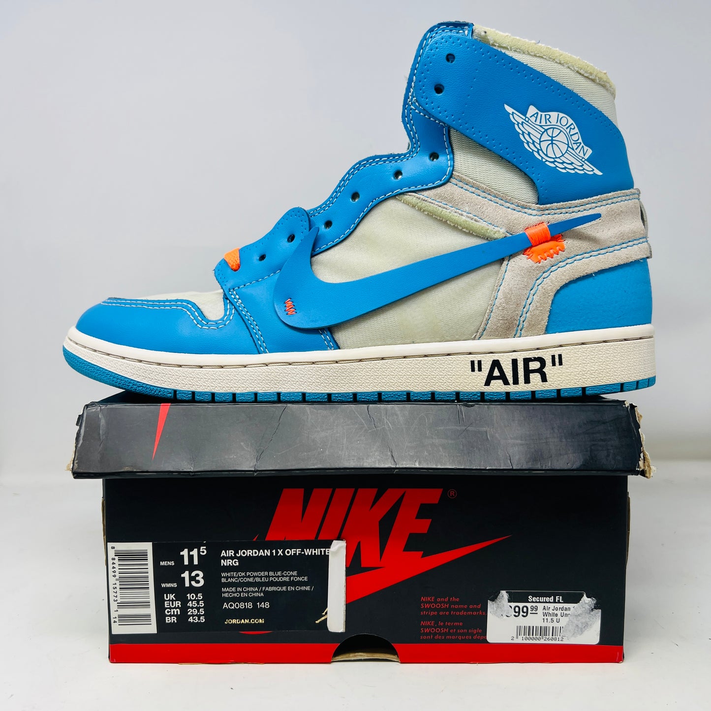 Jordan 1 Retro High Off-White University Blue