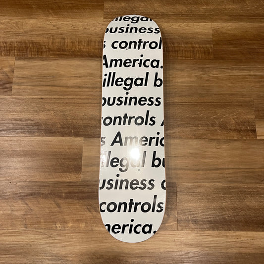 Supreme Illegal Business Skateboard Deck White