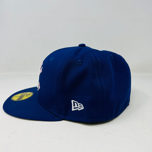 Born X Raised x Los Angeles Dodgers Royal and Pink 59FIFTY Fitted Hat