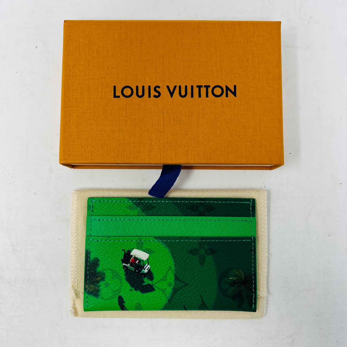 Louis Vuitton Double Card Case Green