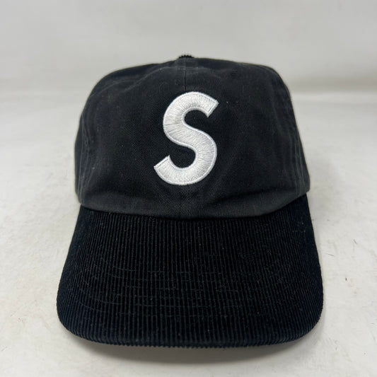 Supreme Corduroy S Logo 6-Panel Black