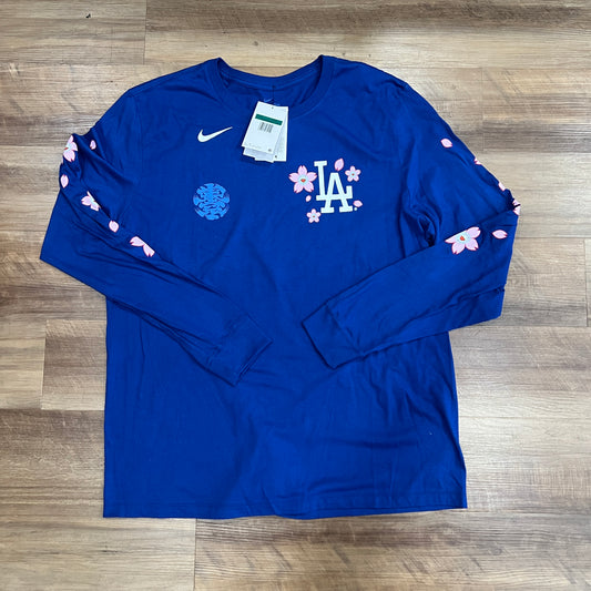 Nike x Takashi Murakami x MLB World Tour Tokyo Series 2025 Dodgers L/S Tee Blue