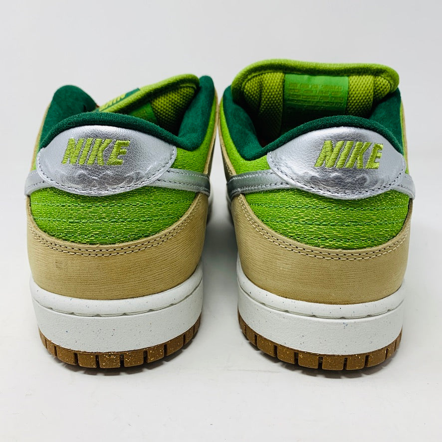 Nike SB Dunk Low Escargot 2024 sneakers, green and tan colorway, brand new condition.
