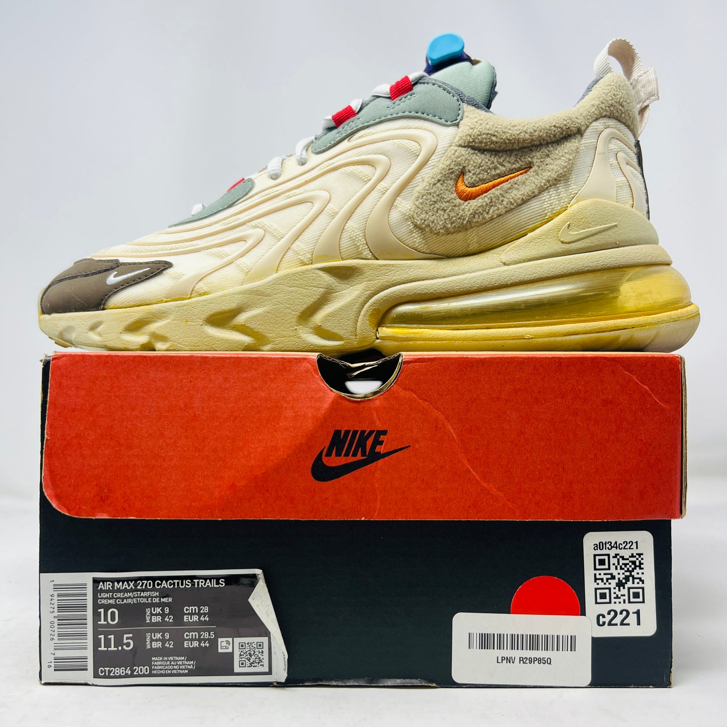 Nike Air Max 270 React ENG Travis Scott Cactus Trails