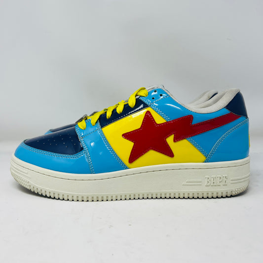 A Bathing Ape Bape Sta Low Color Block Yellow Navy Baby Blue