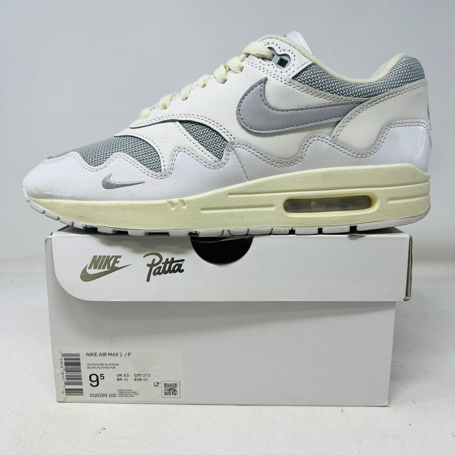Nike Air Max 1 Patta Waves White