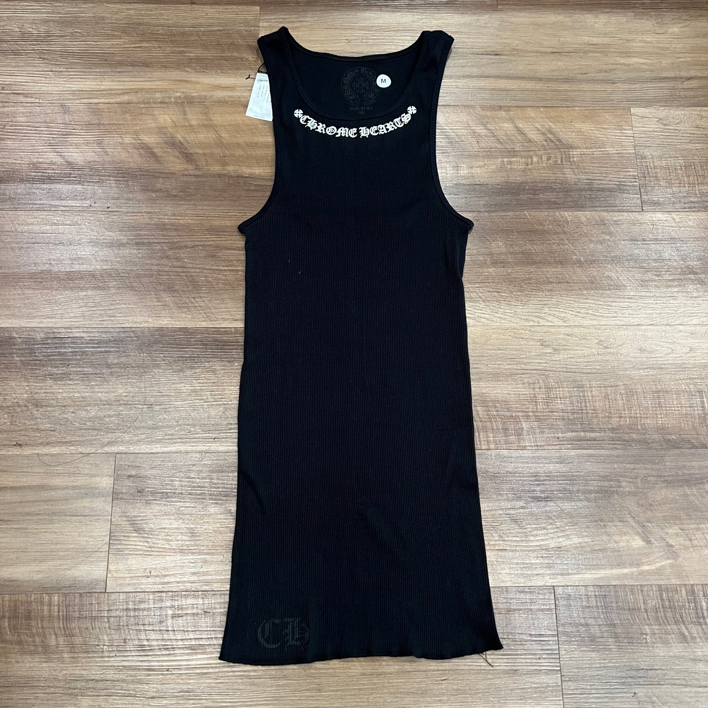 CHROME HEARTS Rib Tank Top Cross Logo Black
