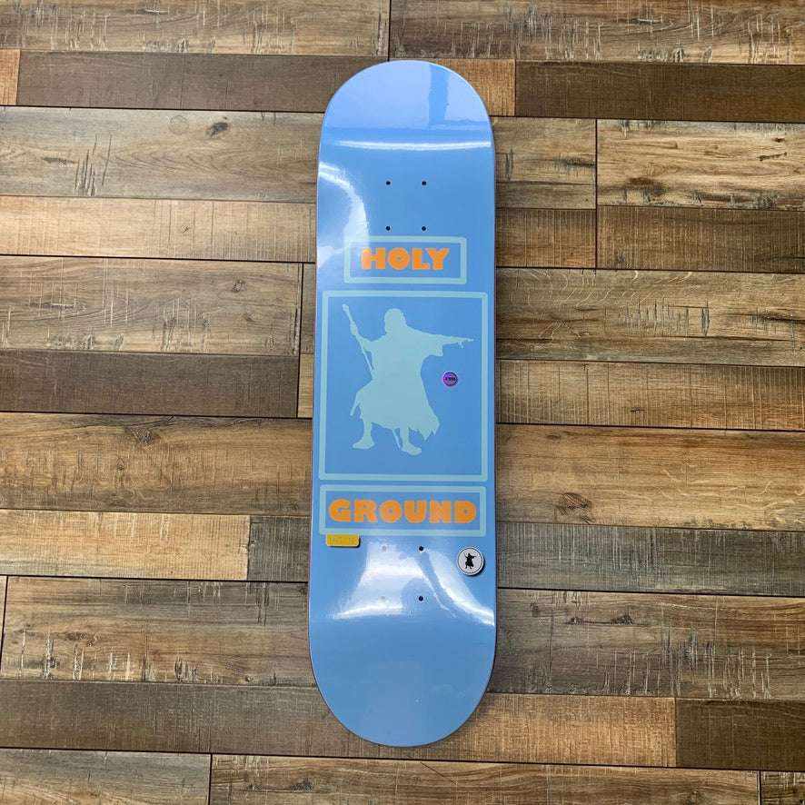 Holy Ground Argon Skate Deck with vibrant argon graphic for durable, high-performance skateboarding