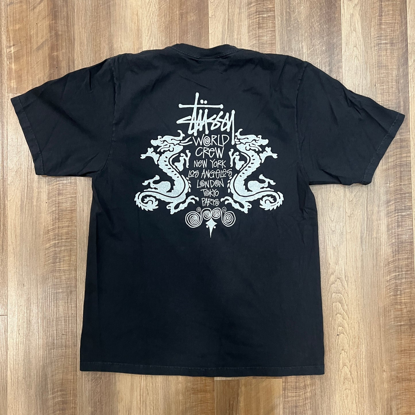 Stussy Double Dragon Tee Pigment Dyed Black