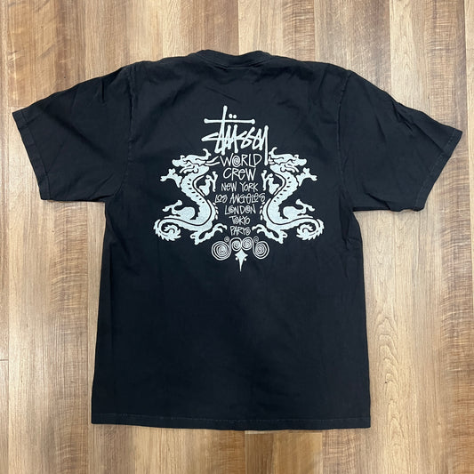 Stussy Double Dragon Tee Pigment Dyed Black