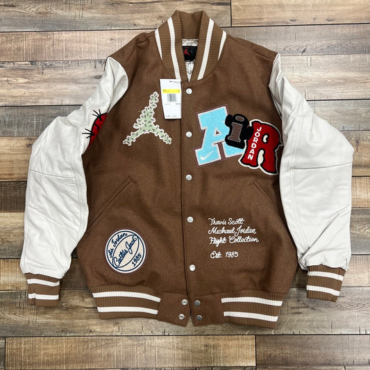 Travis Scott x Jordan Varsity Jacket Antique Brown