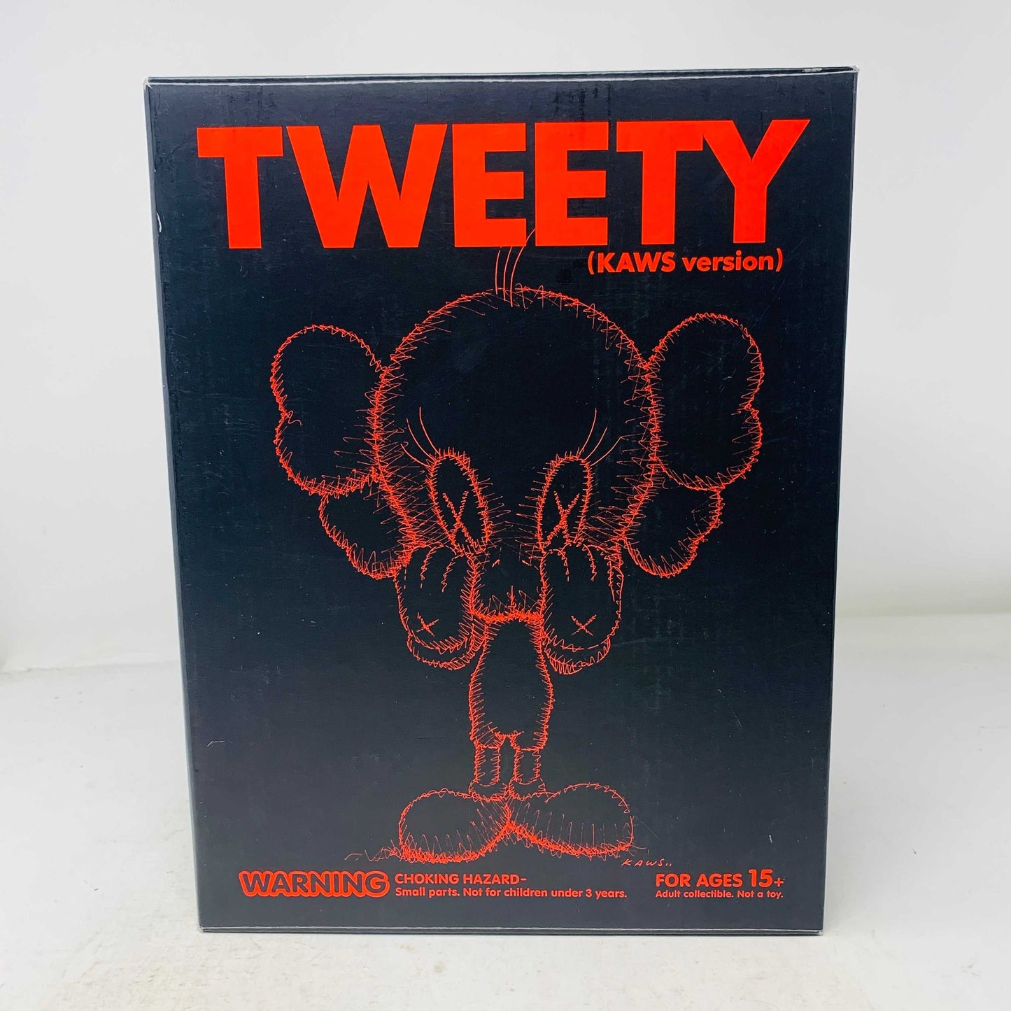 KAWS Tweety Vinyl Figure Black preowned one size in box.