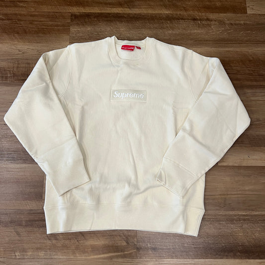 Supreme Box Logo Crewneck (FW18) Natural