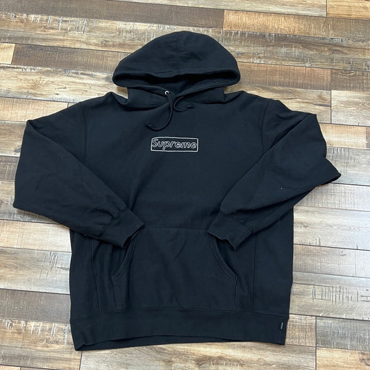 Supreme KAWS Chalk Logo Hooded Sweatshirt Black