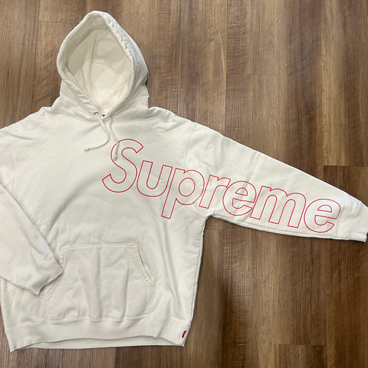 Supreme Reflective Hooded Sweatshirt White