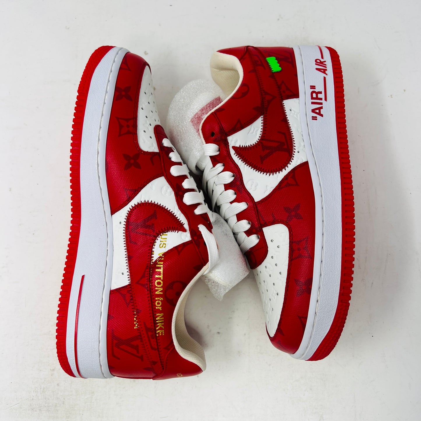 Louis Vuitton Nike Air Force 1 Low By Virgil Abloh White Red