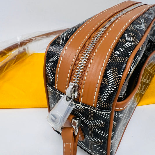 Goyard Cap Vert Crossbody Goyardine Brown