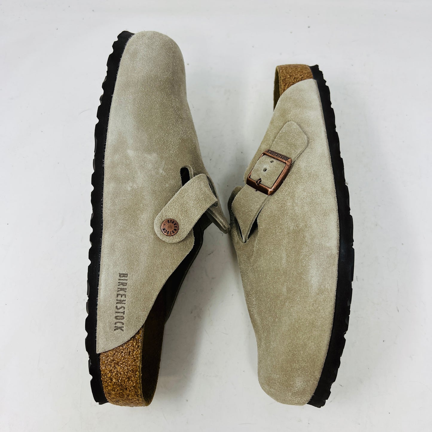 Birkenstock Boston Soft Footbed Suede Taupe