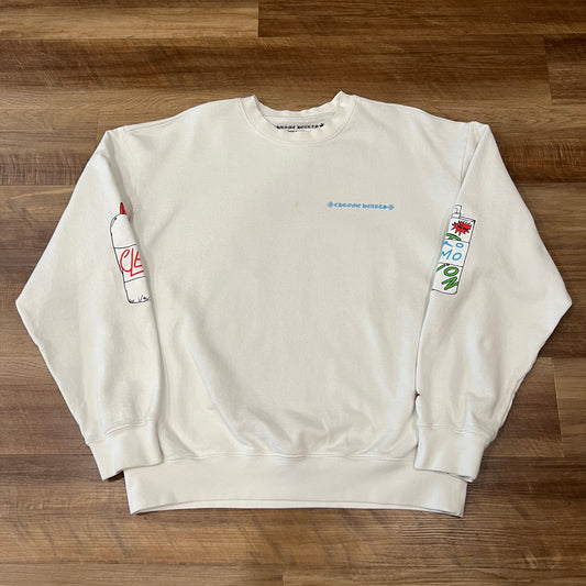 Chrome Hearts Matty Boy Retro Cycle Crewneck White