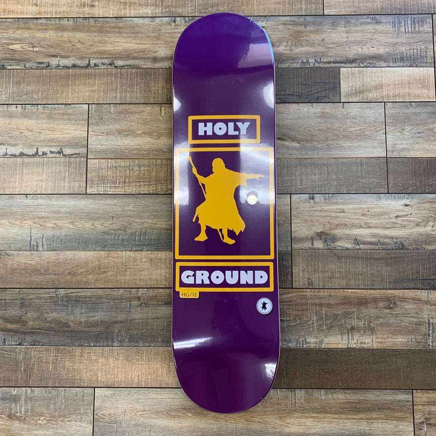 Holy Ground Laker Skate Deck with durable design and Laker logo for skateboarders