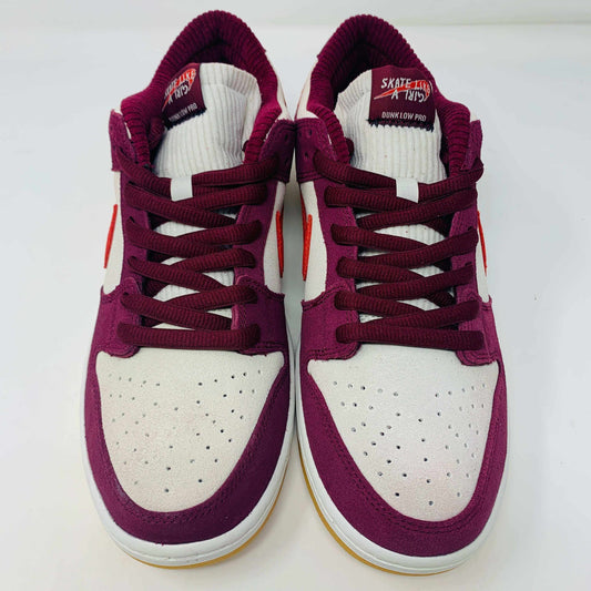 Nike SB Dunk Low Skate Like a Girl sneakers, brand new, maroon and white, 2022 model.