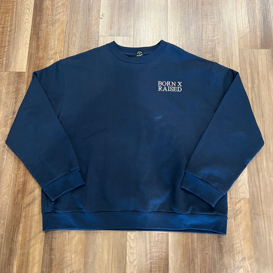 Nike SB Born x Raised Capital Head Oversized Crewneck Navy