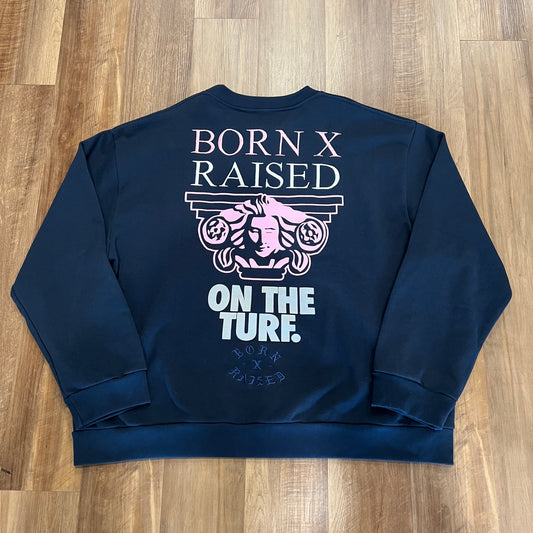 Nike SB Born x Raised Capital Head Oversized Crewneck Navy