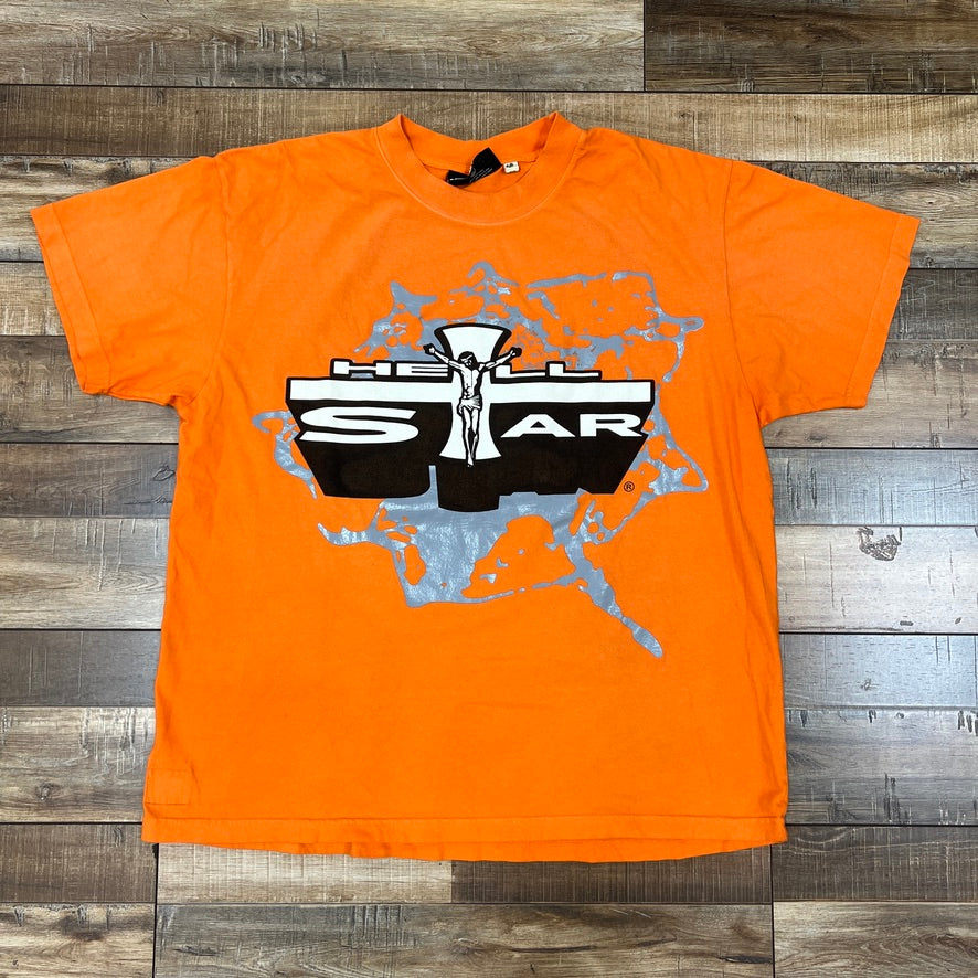 T-shirt Hellstar - Taille XL - Blanc - Occasion En état Parfait Pour Un Look Streetwear