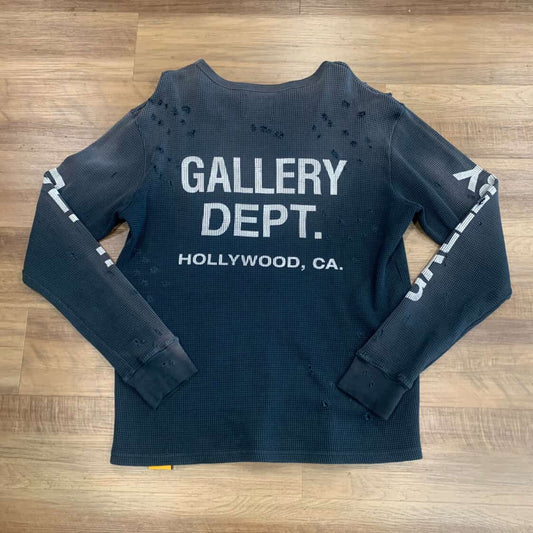 GALLERY DEPT. Distressed Waffle Logo Thermal Shirt