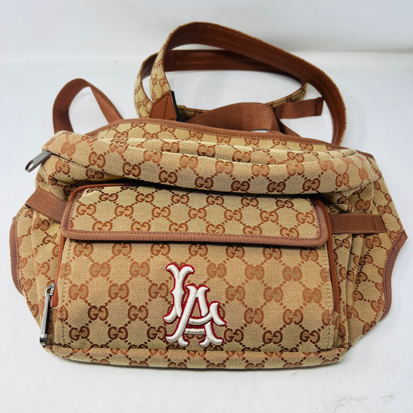 Gucci Canvas LA MLB Body Bag Backpack